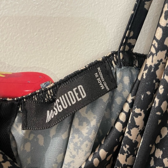 Missguided gray snake print satin cowl midi dress - Picture 6 of 8